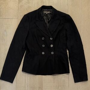 Sophisticated Black Double-Breasted Women's Blazer